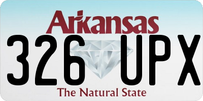 AR license plate 326UPX