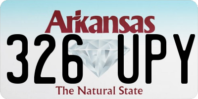 AR license plate 326UPY