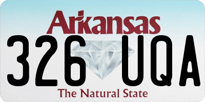 AR license plate 326UQA
