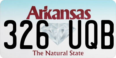AR license plate 326UQB
