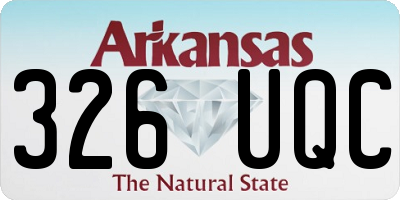 AR license plate 326UQC