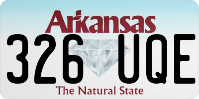 AR license plate 326UQE