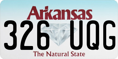 AR license plate 326UQG