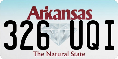 AR license plate 326UQI