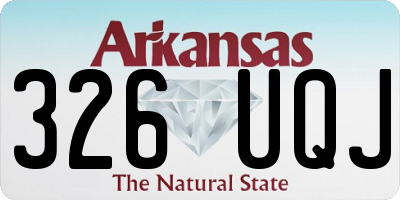 AR license plate 326UQJ