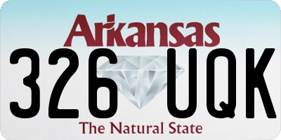 AR license plate 326UQK