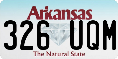AR license plate 326UQM