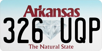 AR license plate 326UQP