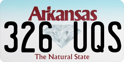 AR license plate 326UQS