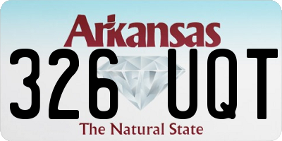 AR license plate 326UQT