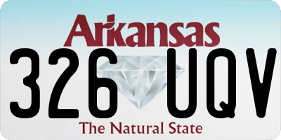 AR license plate 326UQV