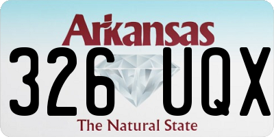 AR license plate 326UQX