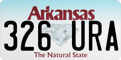 AR license plate 326URA