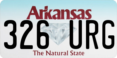 AR license plate 326URG
