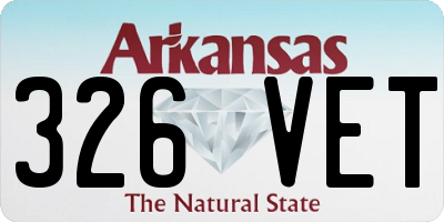 AR license plate 326VET