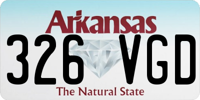AR license plate 326VGD