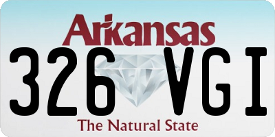 AR license plate 326VGI