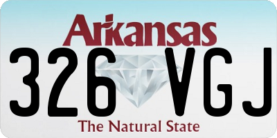 AR license plate 326VGJ