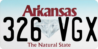 AR license plate 326VGX