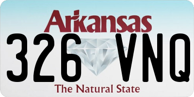 AR license plate 326VNQ