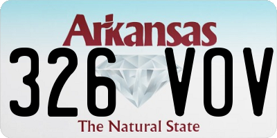 AR license plate 326VOV