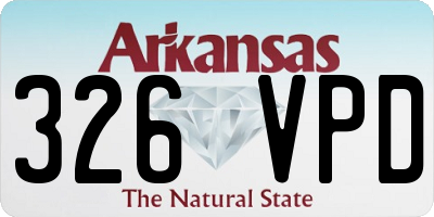 AR license plate 326VPD