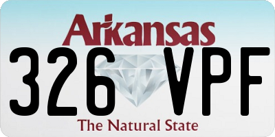 AR license plate 326VPF