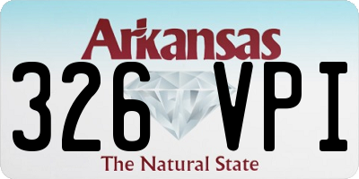 AR license plate 326VPI