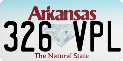 AR license plate 326VPL