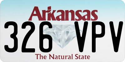AR license plate 326VPV
