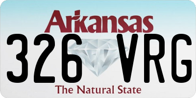 AR license plate 326VRG