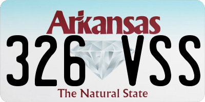 AR license plate 326VSS