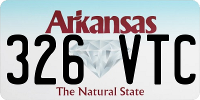 AR license plate 326VTC
