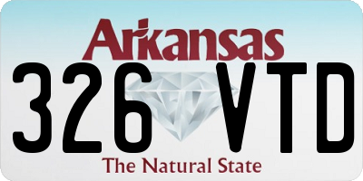 AR license plate 326VTD