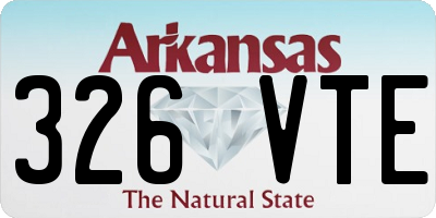 AR license plate 326VTE