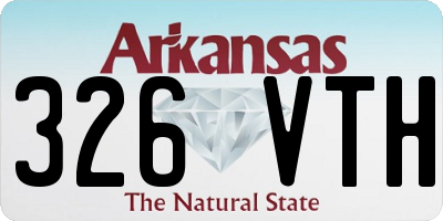AR license plate 326VTH