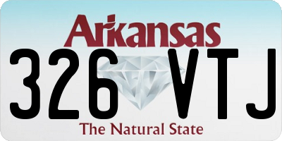 AR license plate 326VTJ