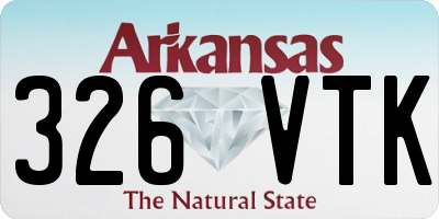 AR license plate 326VTK