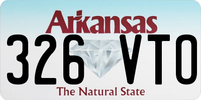 AR license plate 326VTO