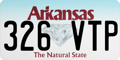 AR license plate 326VTP