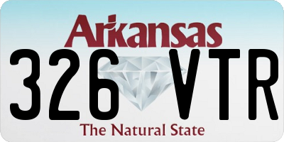 AR license plate 326VTR