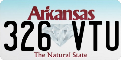 AR license plate 326VTU