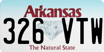 AR license plate 326VTW