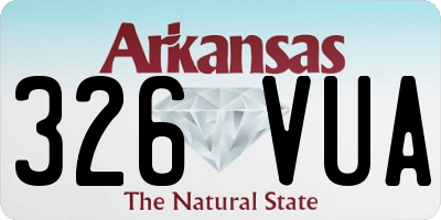 AR license plate 326VUA