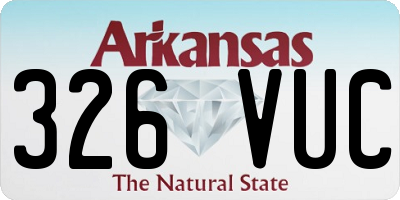 AR license plate 326VUC
