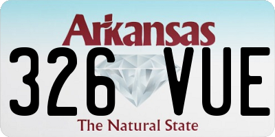 AR license plate 326VUE