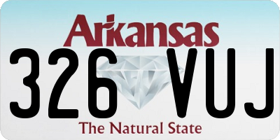 AR license plate 326VUJ