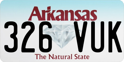 AR license plate 326VUK