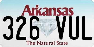 AR license plate 326VUL