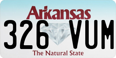 AR license plate 326VUM
